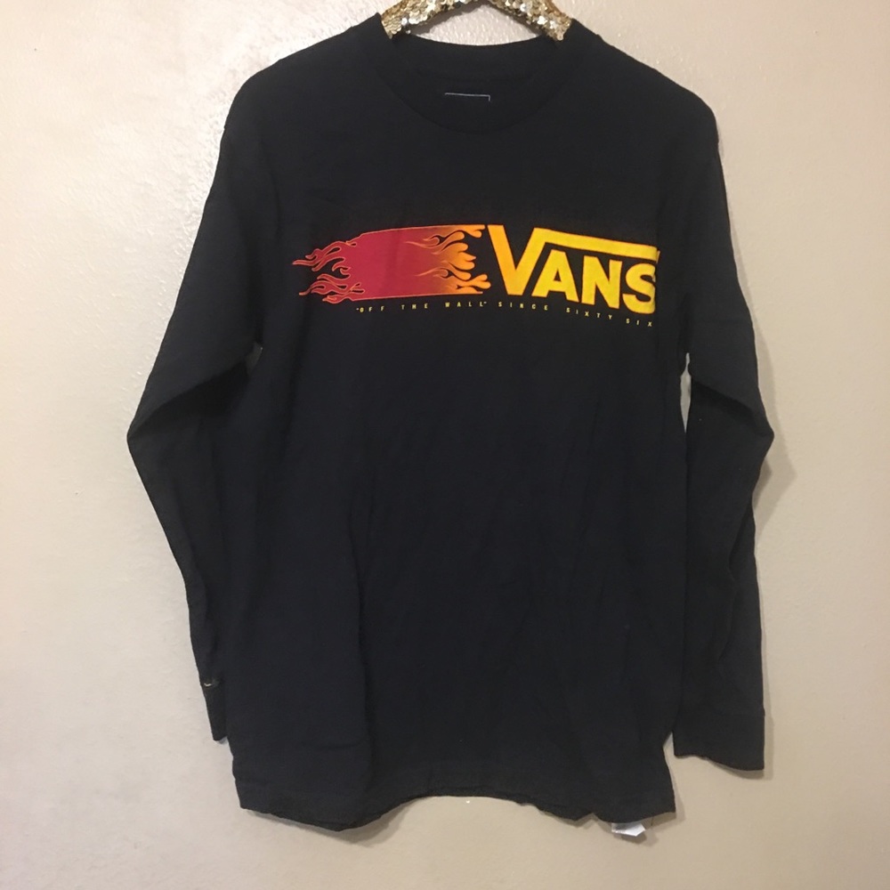 Vans long sleeve flame shirt size L